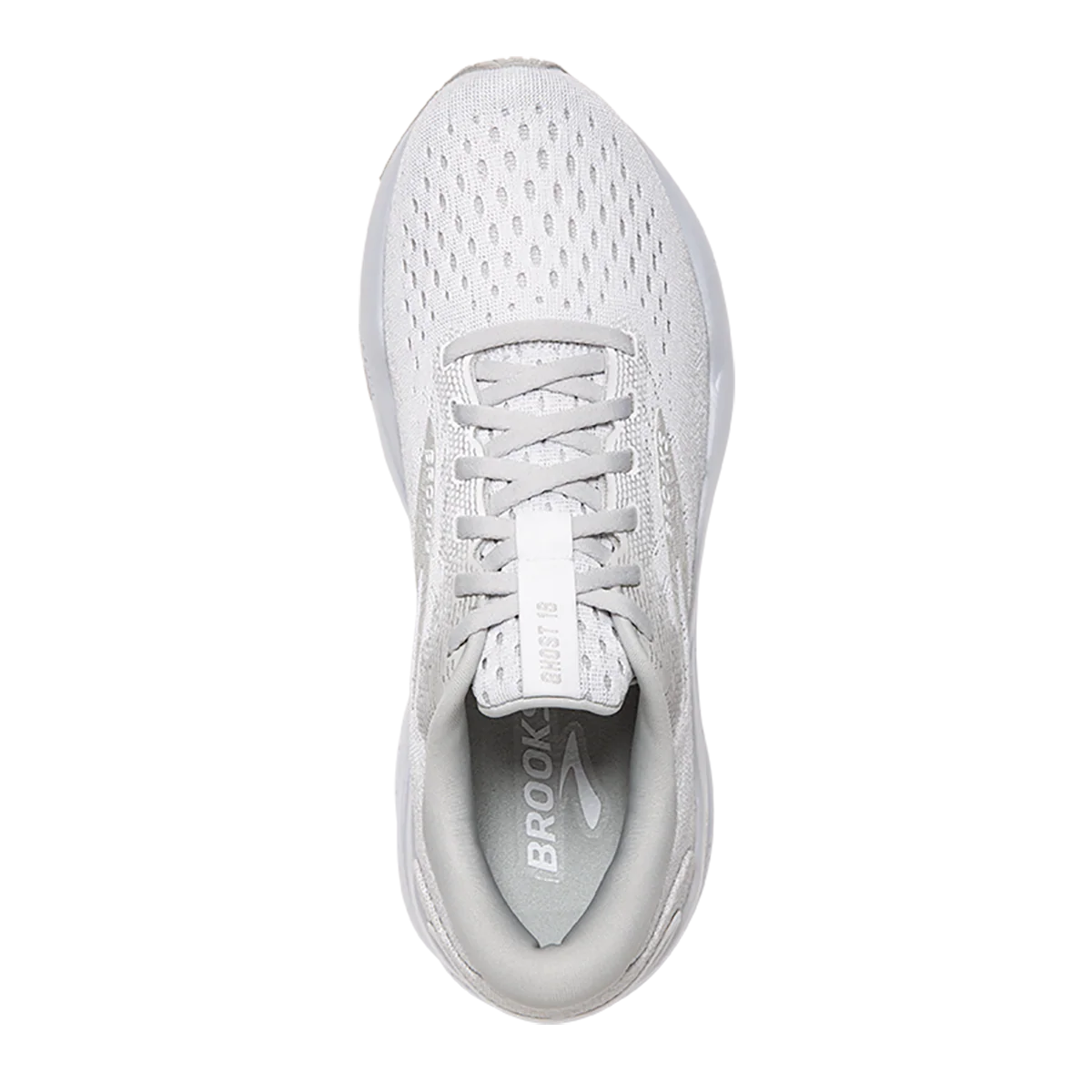 Brooks Ghost 16 - White - White - Grey - Image 3