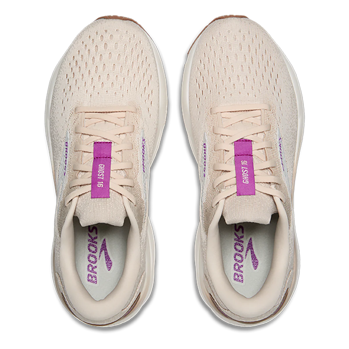 Brooks Ghost 16 - Almond Peach - Coconut - Purple - Image 3