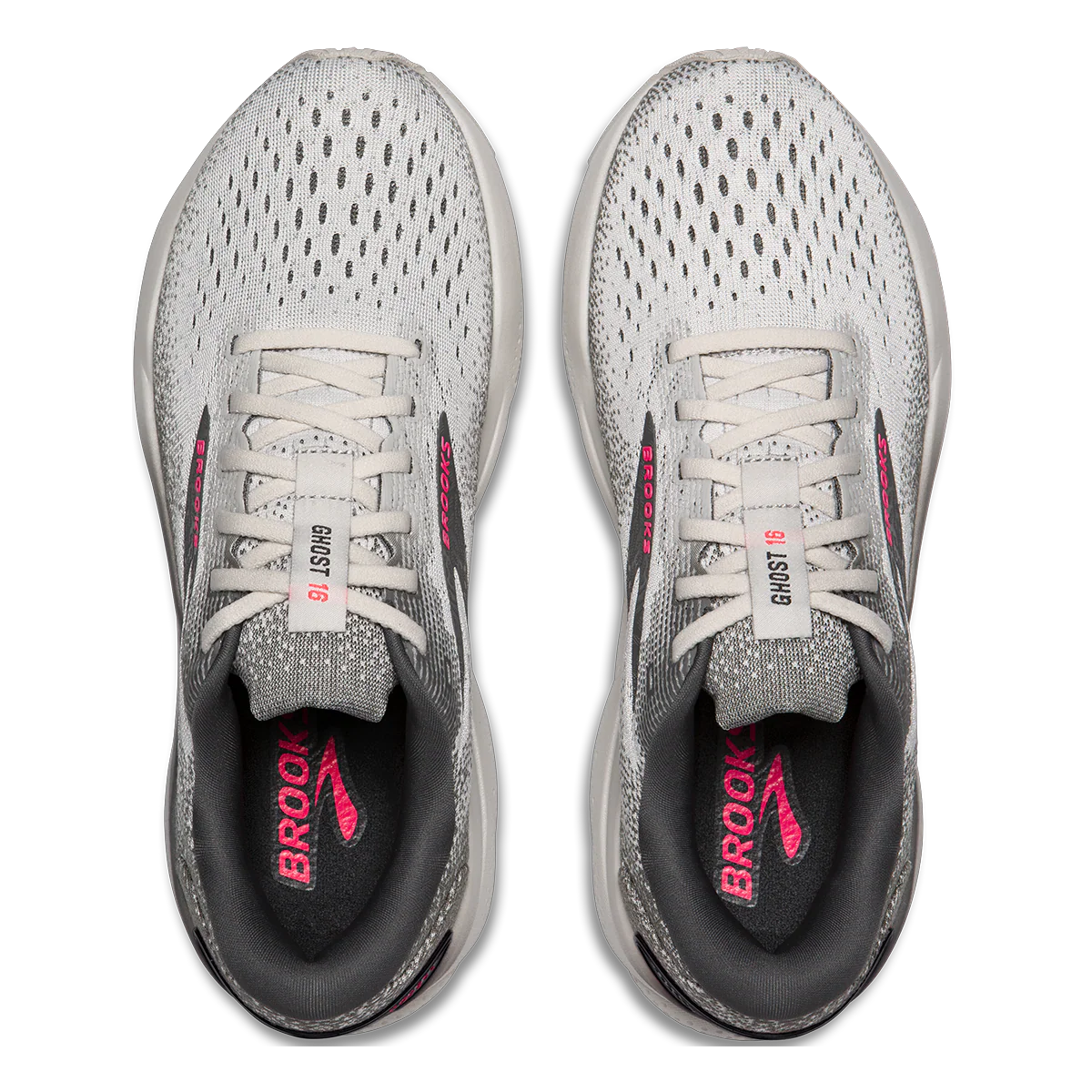 Brooks Ghost 16 - Grey - Gargoyle - Pink - Image 3