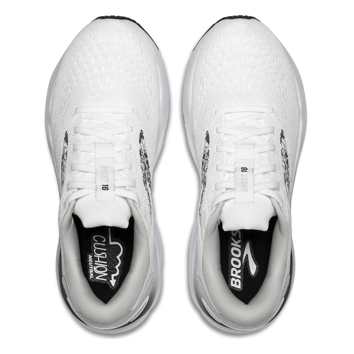 Brooks Ghost 16 - White - Oyster - Lava - Image 3