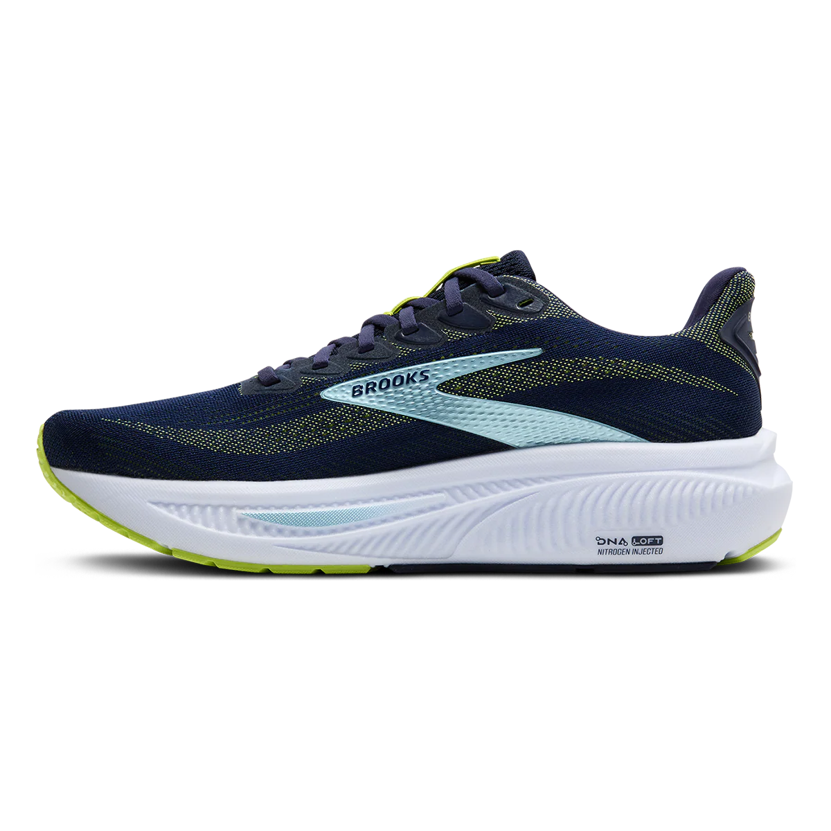 Brooks Ghost 17 Peacoat - Lime - Blue - Image 2