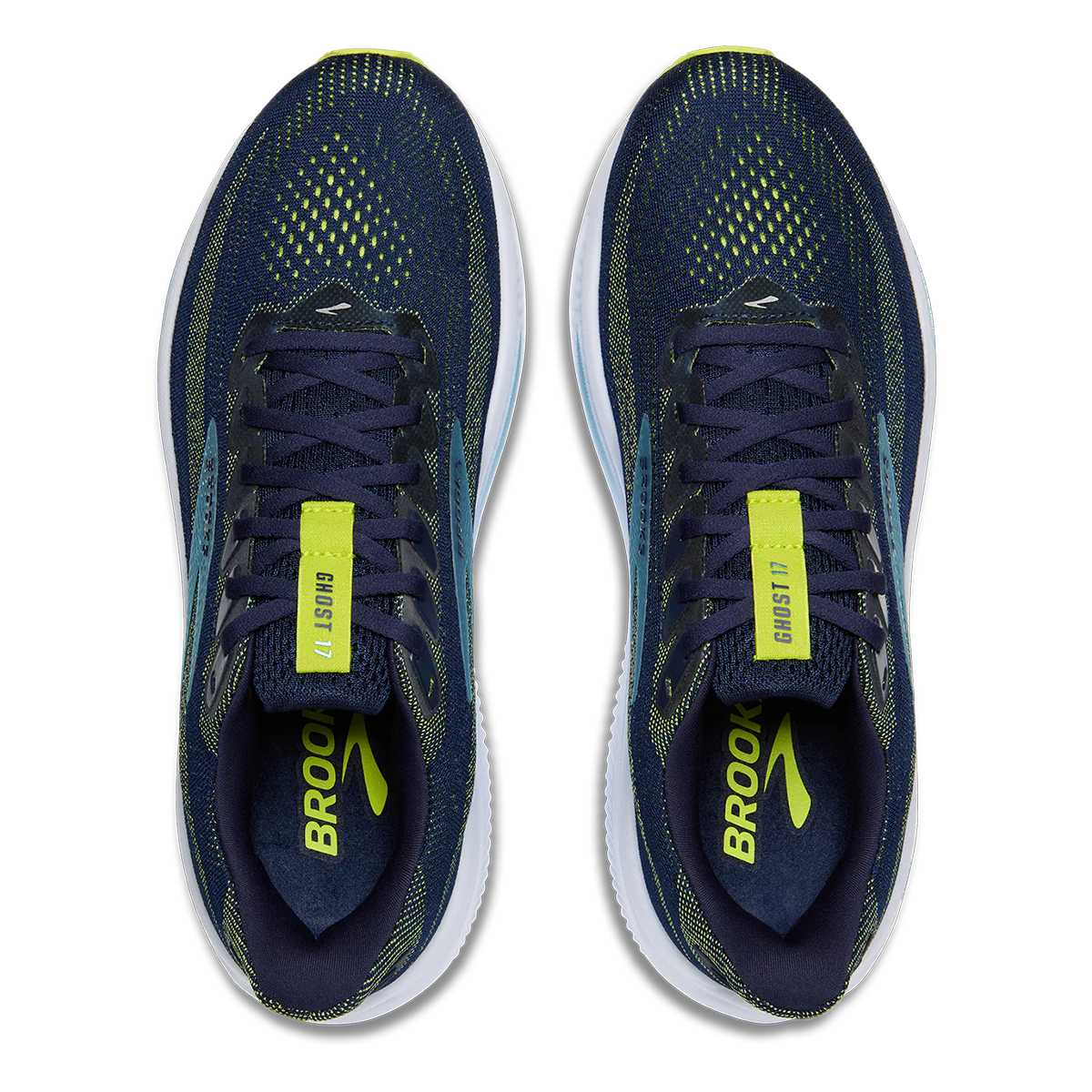 Brooks Ghost 17 Peacoat - Lime - Blue - Image 3