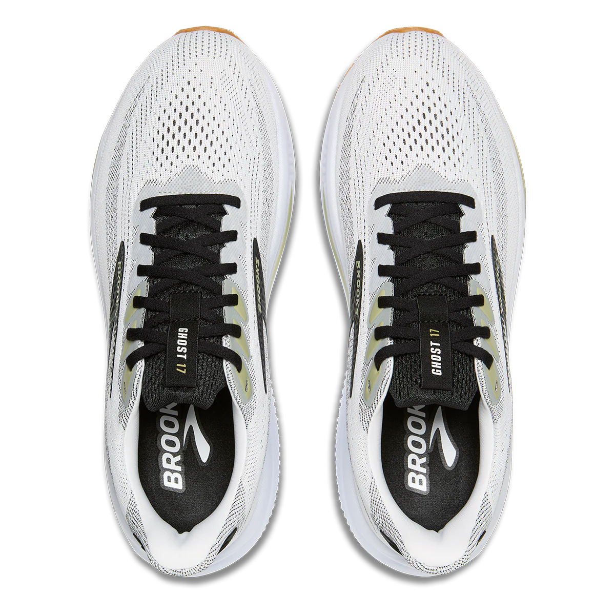 Brooks Ghost 17 White - Black - Tea - Image 3
