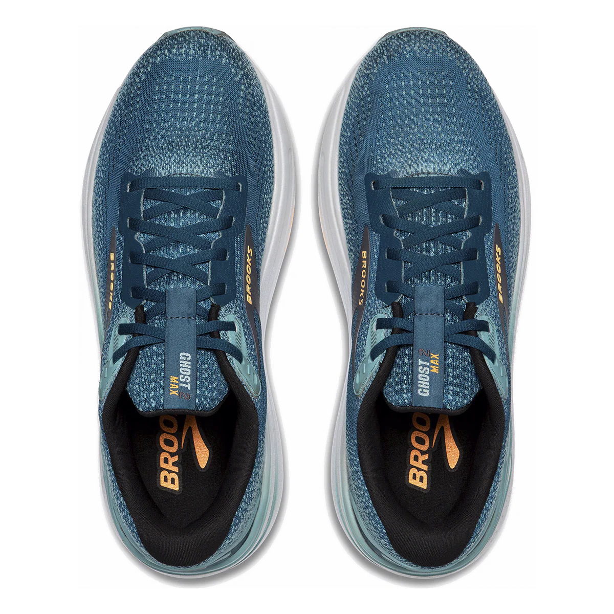 Brooks Ghost Max 2 - Moroccan Blue - Aqua - Orange Pop - Image 3