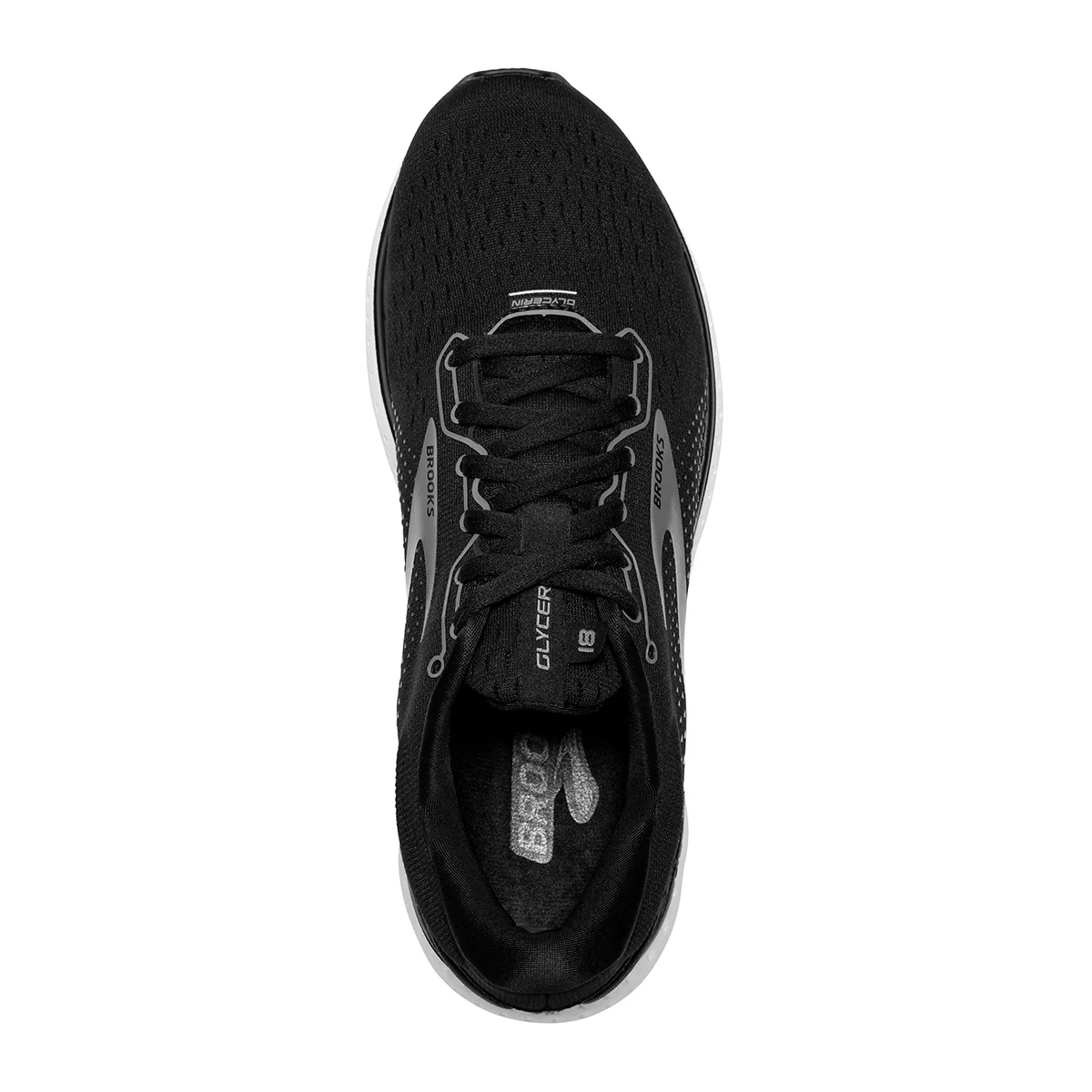 Brooks Glycerin 18 - Black - Pewter - White - Image 3