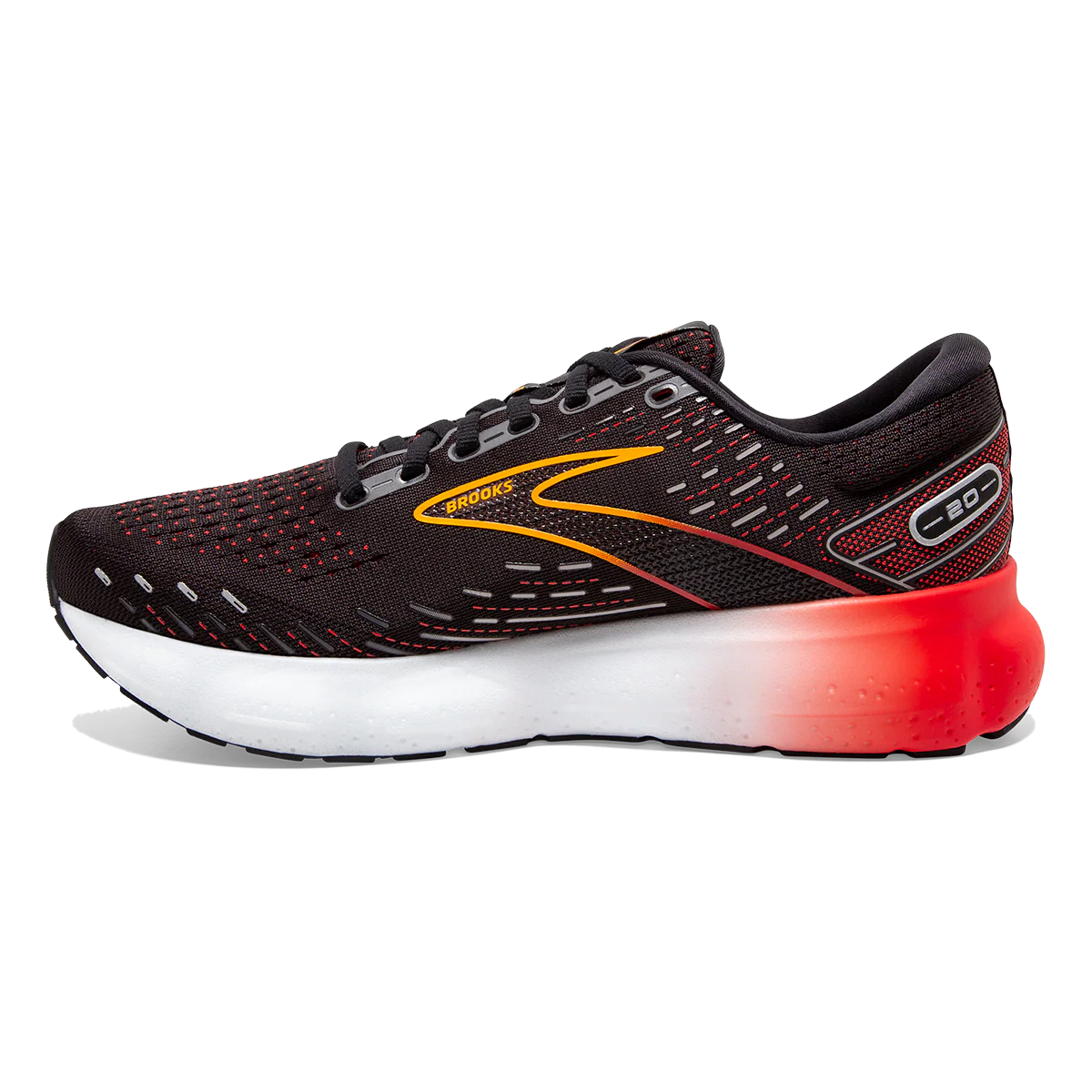 Brooks Glycerin 20 - Black - Blackened Pearl - Fiery Red - Image 2