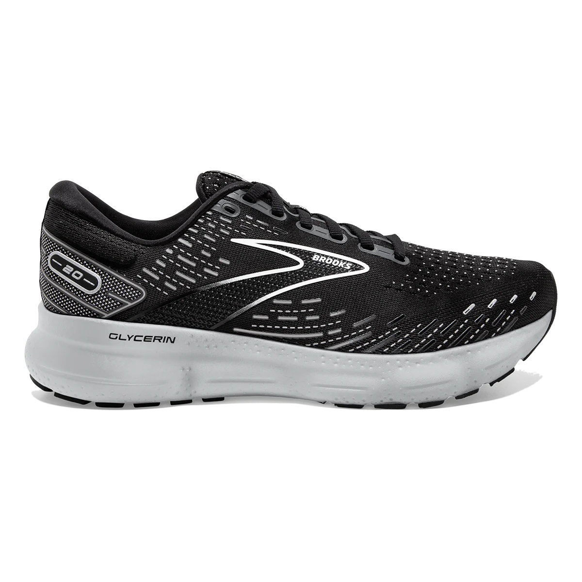 Brooks Glycerin 20 - Black - White - Alloy