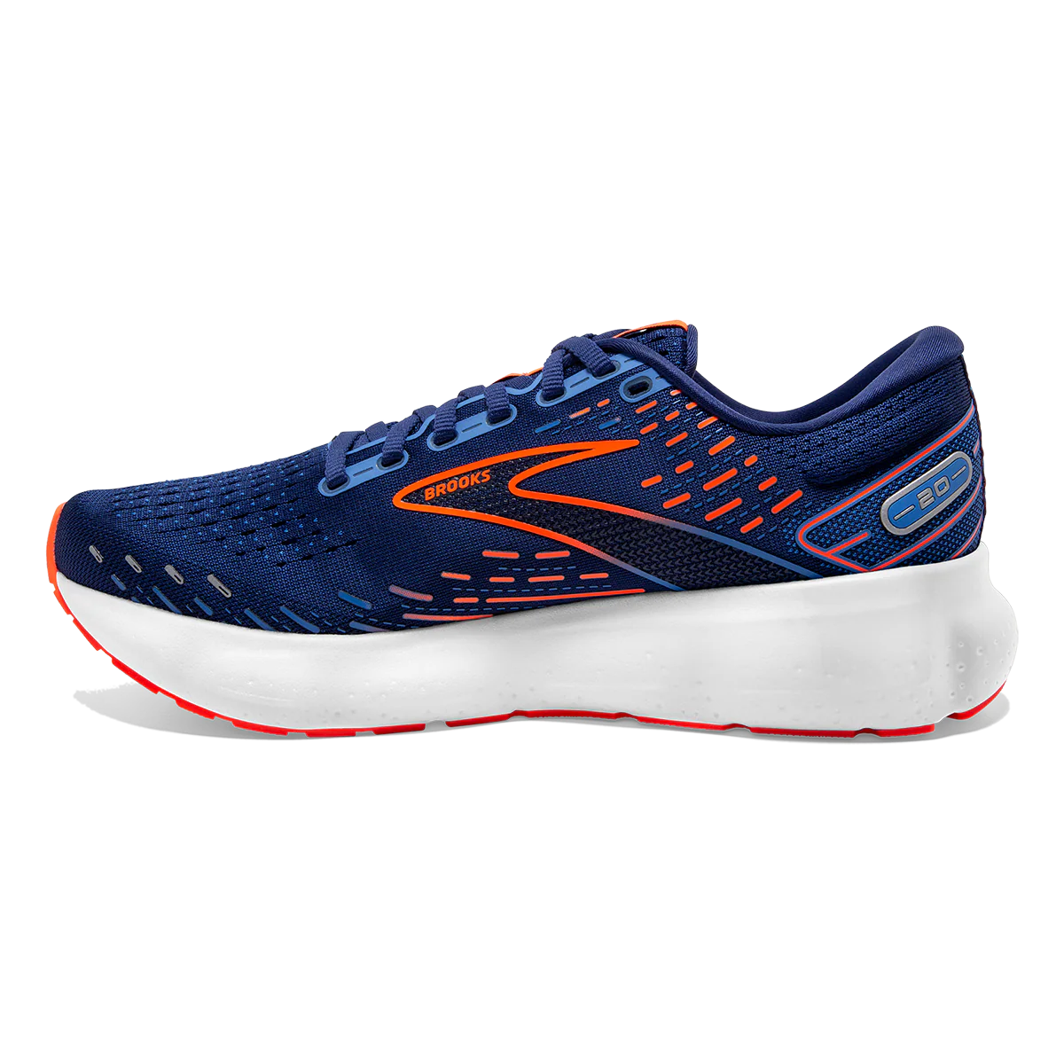 Brooks Glycerin 20 - Blue Depths - Palace Blue - Orange - Image 2