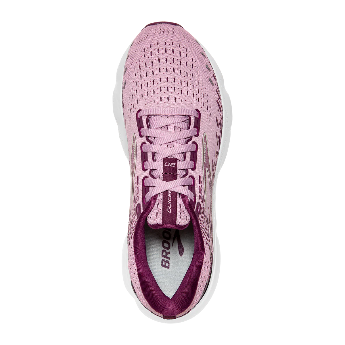 Brooks Glycerin 20 - Mauve - Grape Wine - Grey - Image 3