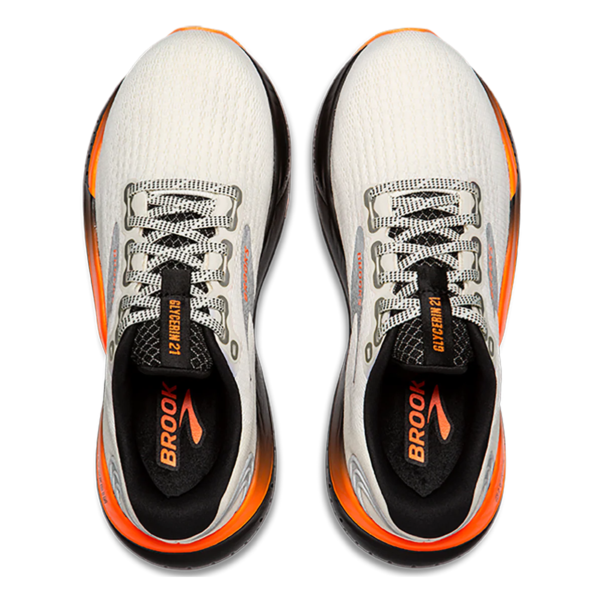 Brooks Glycerin 21 - Ecru - Orange - Black - Image 3