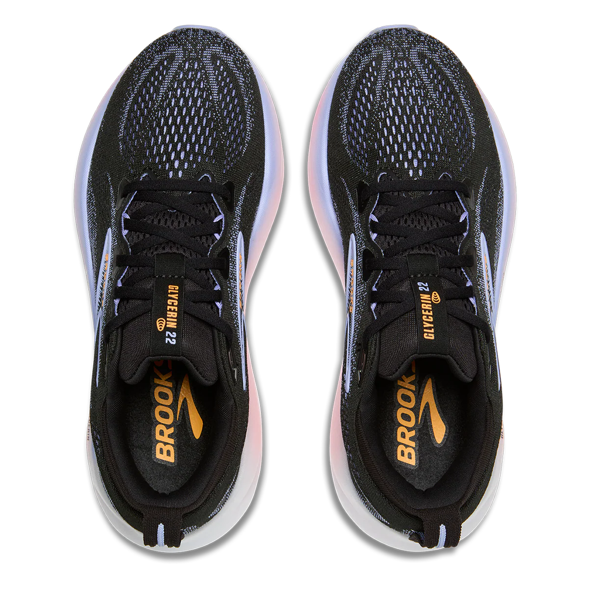 Brooks Glycerin 22 Black - Blue Heron - Orange - Image 3