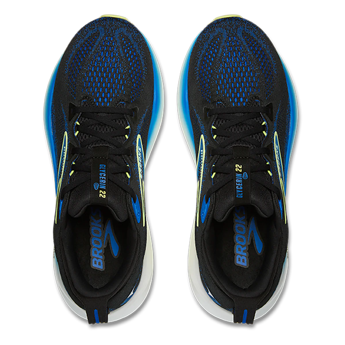 Brooks Glycerin 22 Black - Cobalt - Neo Yellow - Image 3
