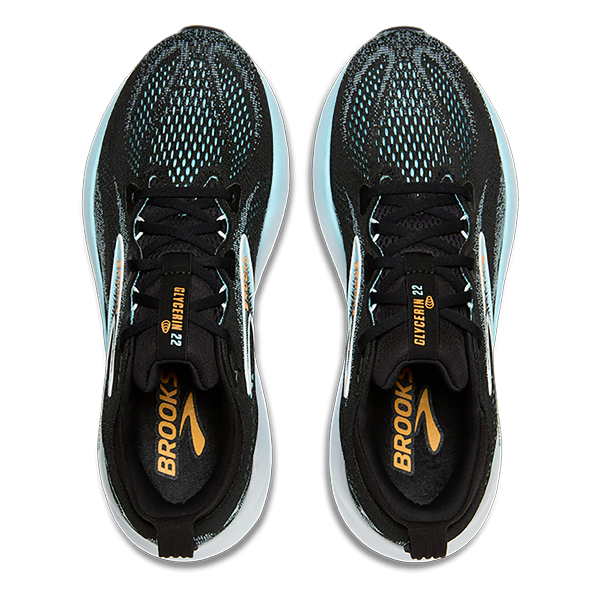 Brooks Glycerin 22 Black - Atomizer - Blazing Orange - Image 3