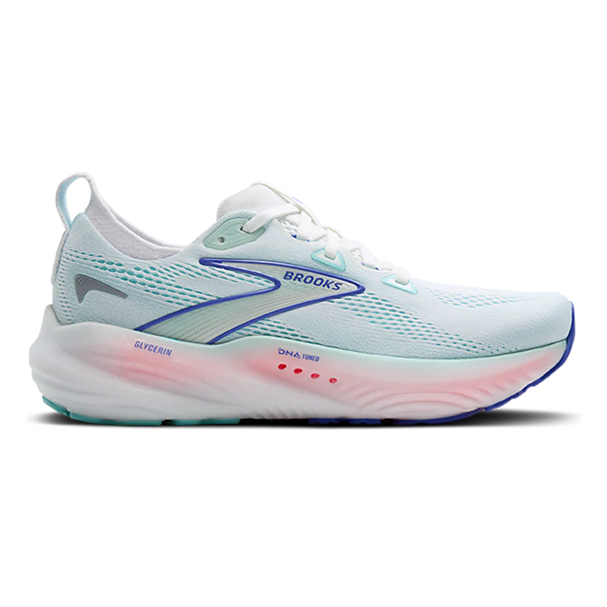 Brooks Glycerin 22 White - Limpet Shell - Amparo Blue