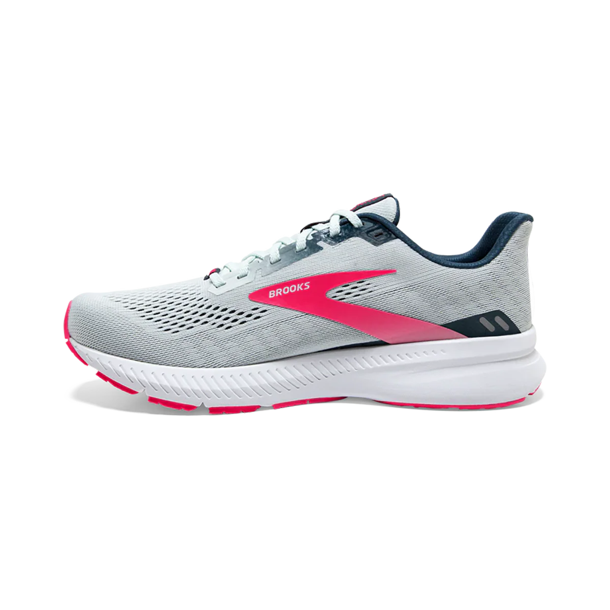 Brooks Launch 8 - Ice Flow - Navy - Pink - Image 2