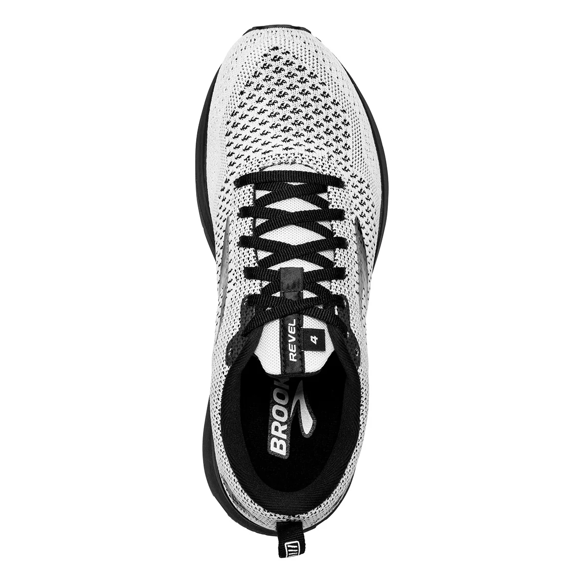 Brooks Revel 4 - White - Black - Image 3