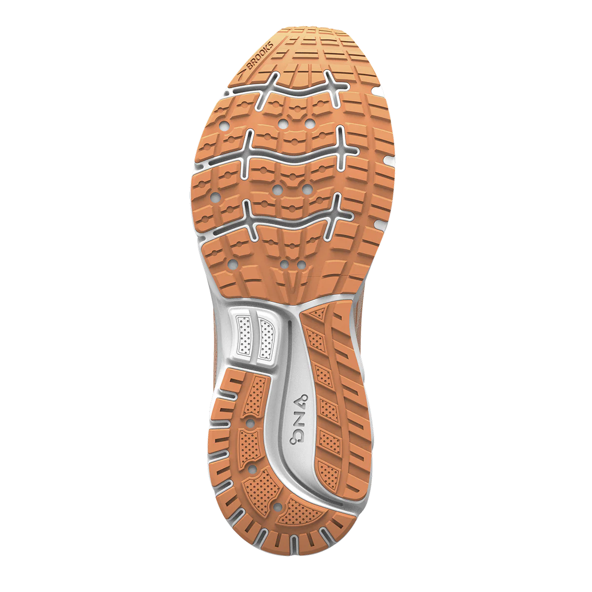 Brooks Trace 2 - Pale Peach - Tangerine - White - Image 4