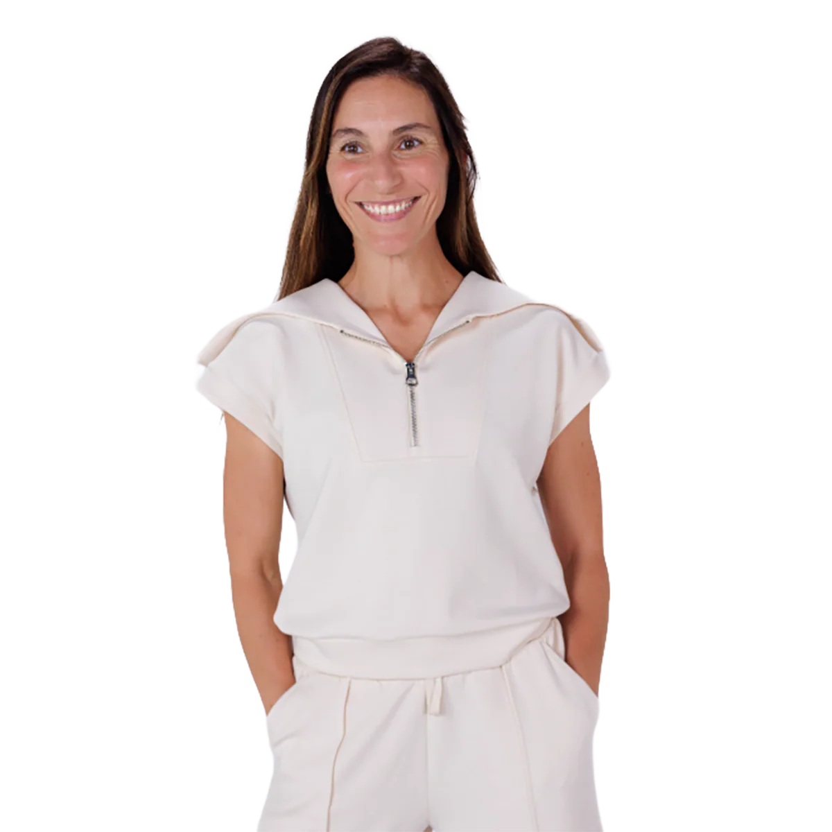 F2R Softlite Shortsleeve 1/2 Zip W Oversized Collar - Image 14