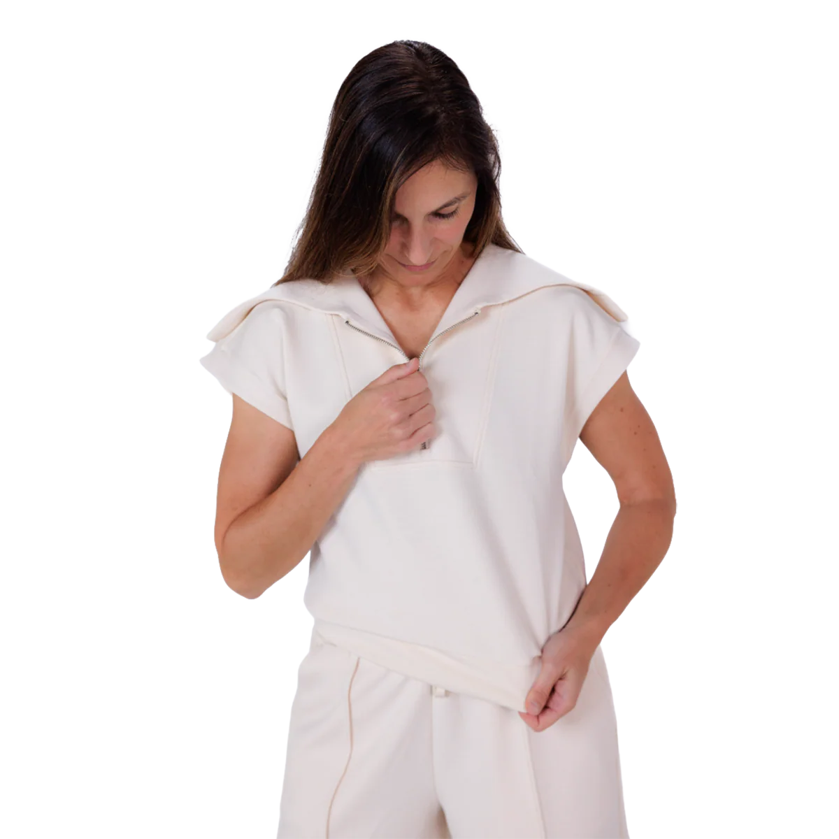 F2R Softlite Shortsleeve 1/2 Zip W Oversized Collar - Image 15