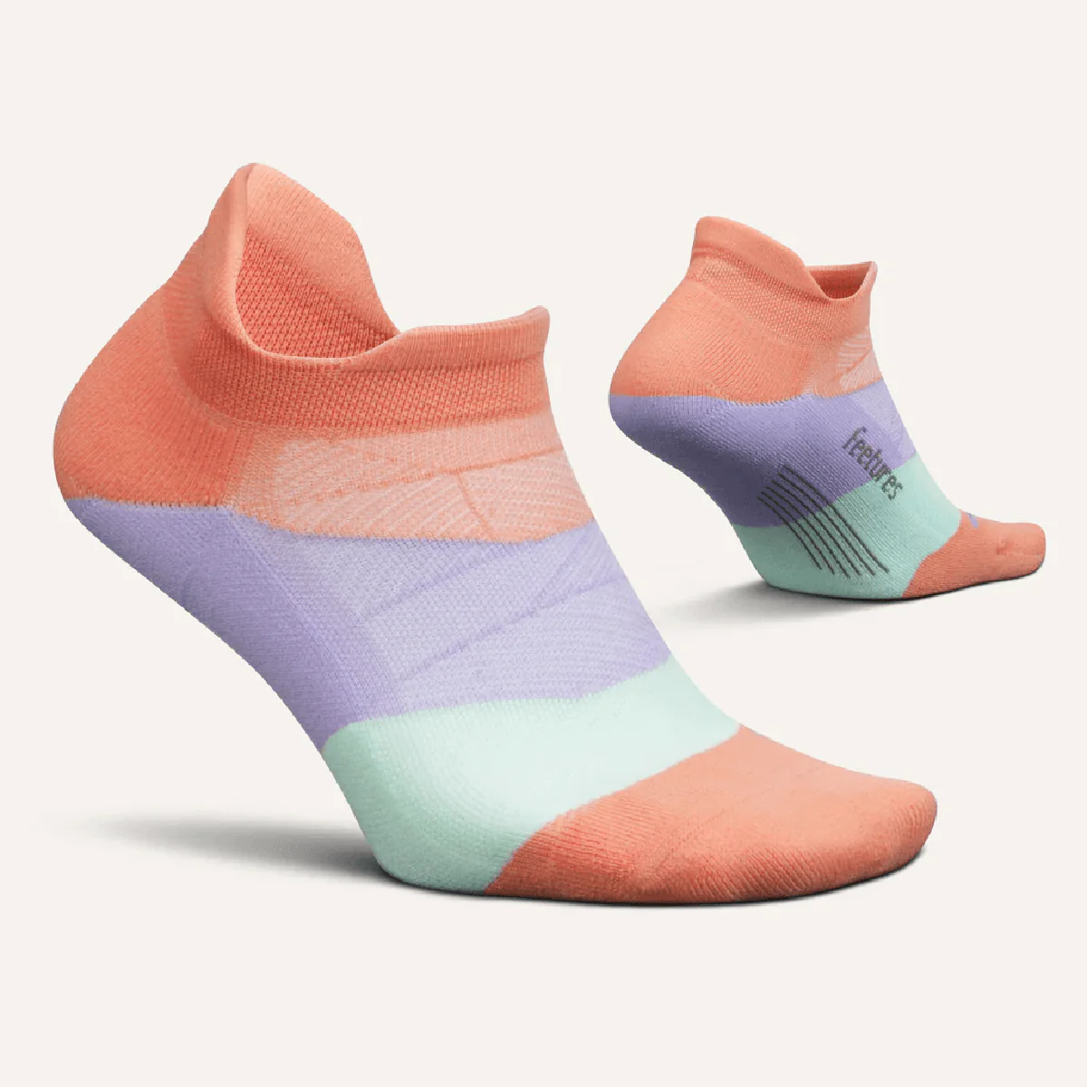 Feetures Elite Light Cushion No Show Tab - Pop Off Peach - Image 2