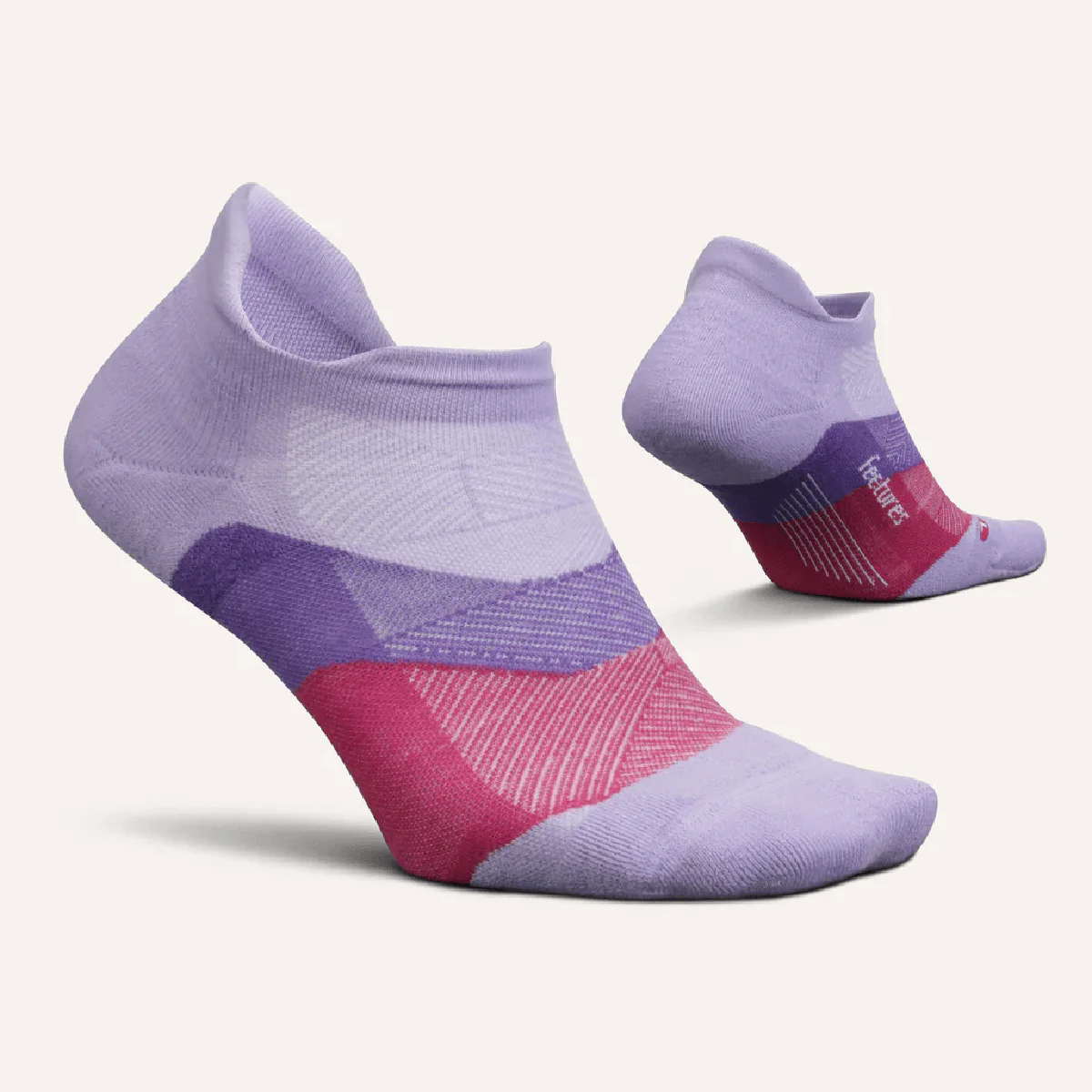 Feetures Elite Max Cushion No Show Tab - Lace Up Lavender - Image 2
