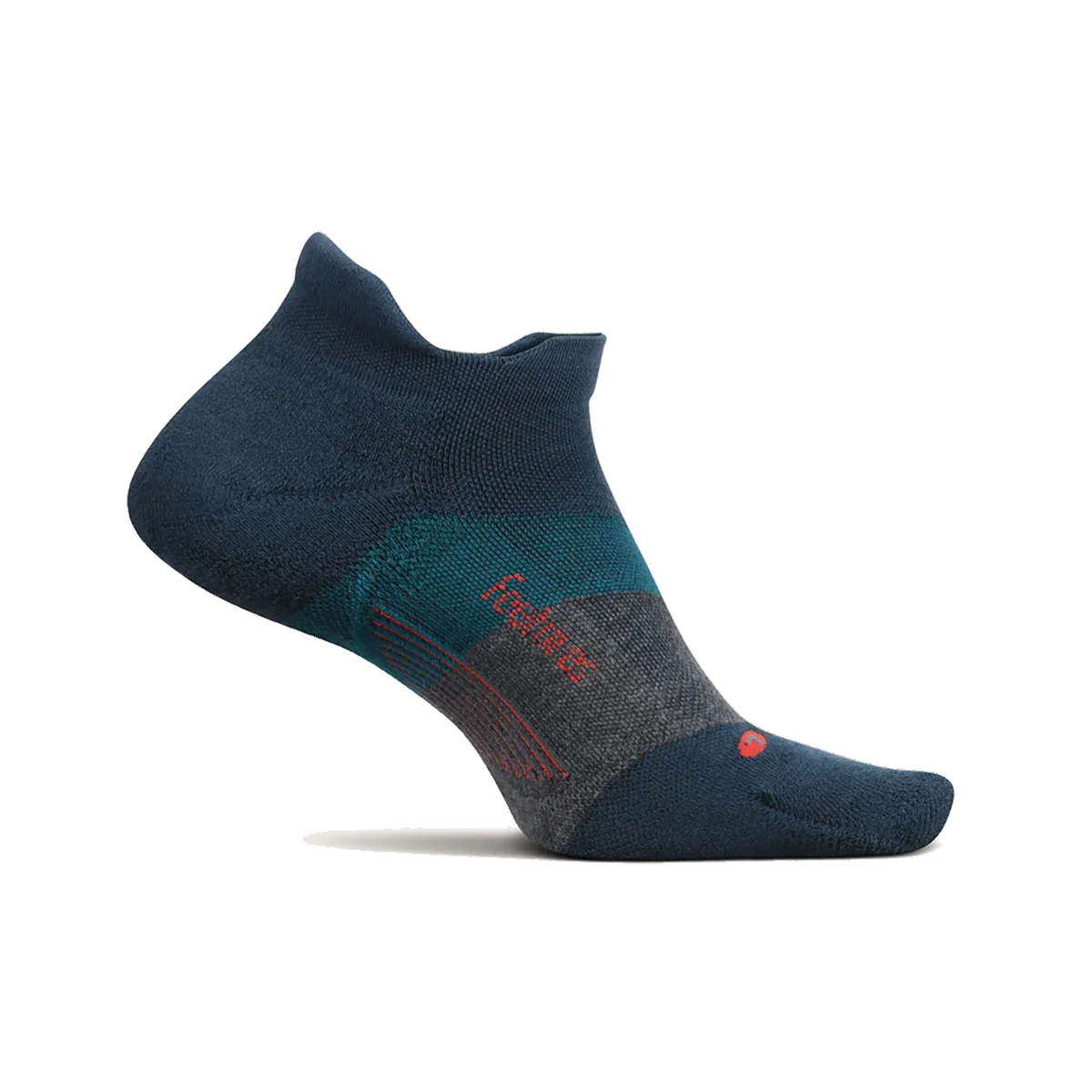 Feetures Elite Max Cushion No Show Tab - Trek Teal