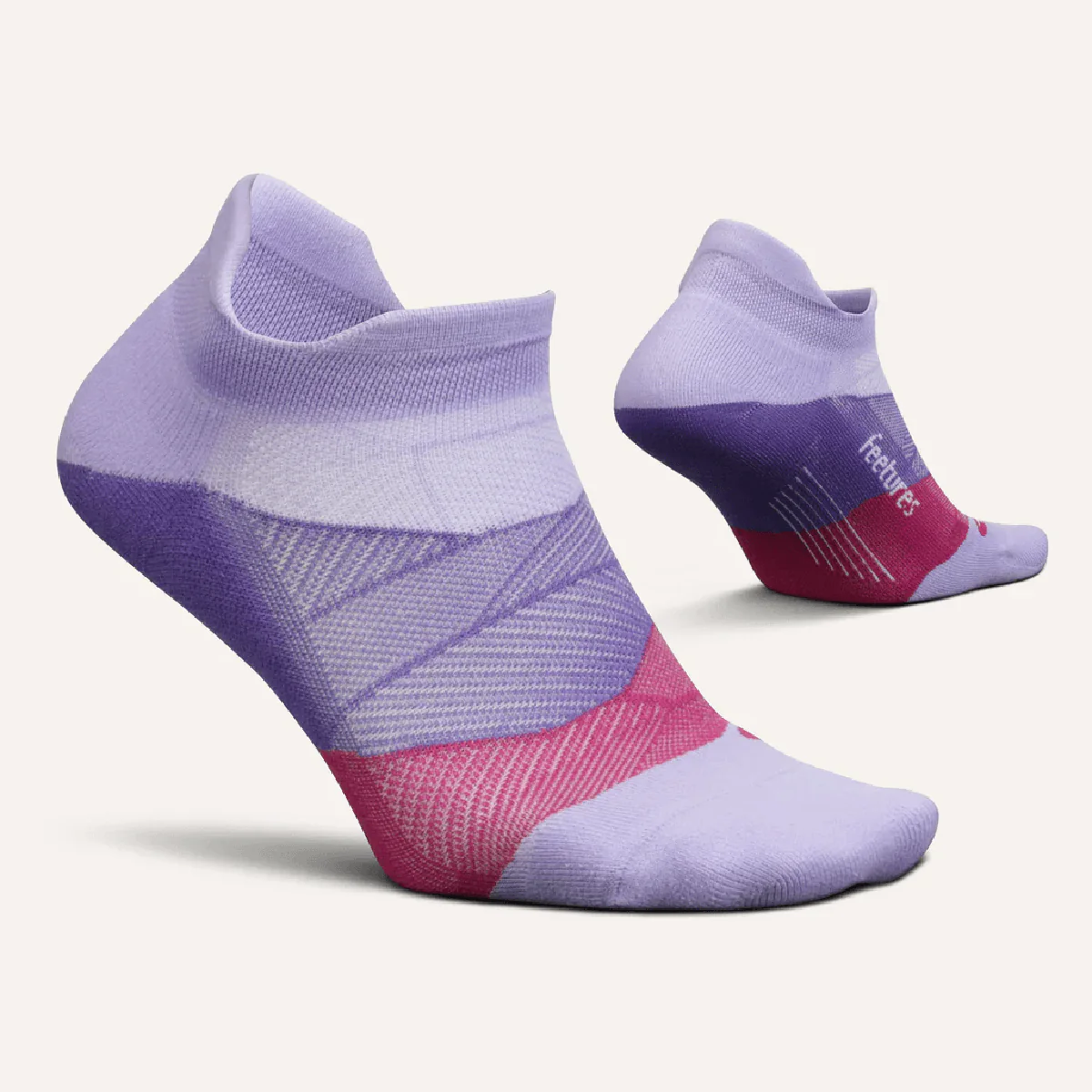 Feetures Elite Ultra Light No Show Tab - Lace Up Lavender - Image 2