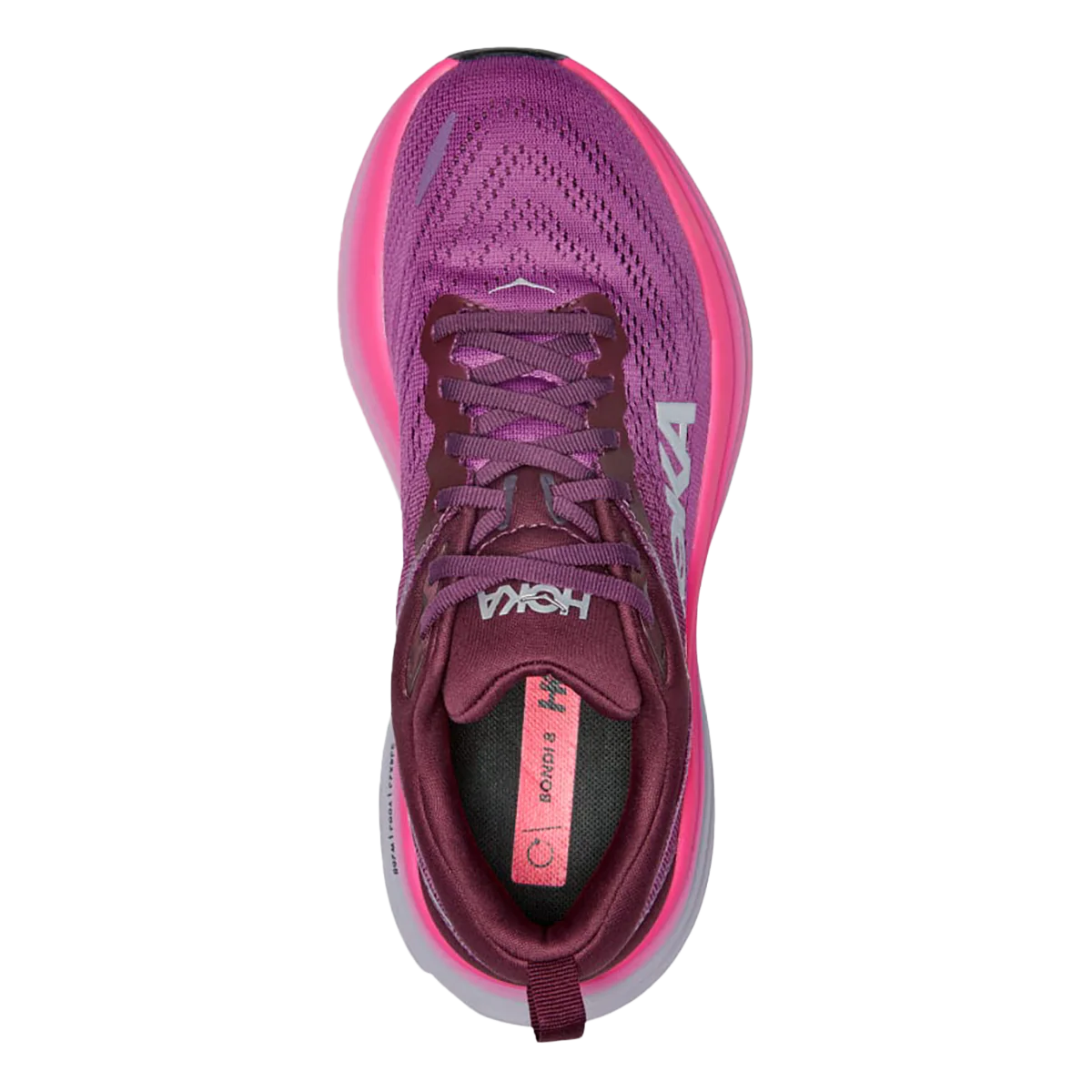 Hoka Bondi 8 - Beautyberry - Grape Wine - Image 3