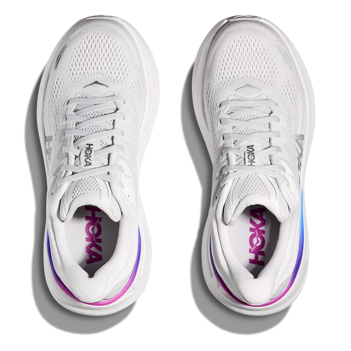 Hoka Bondi 9 Cosmic Grey - White - Image 3