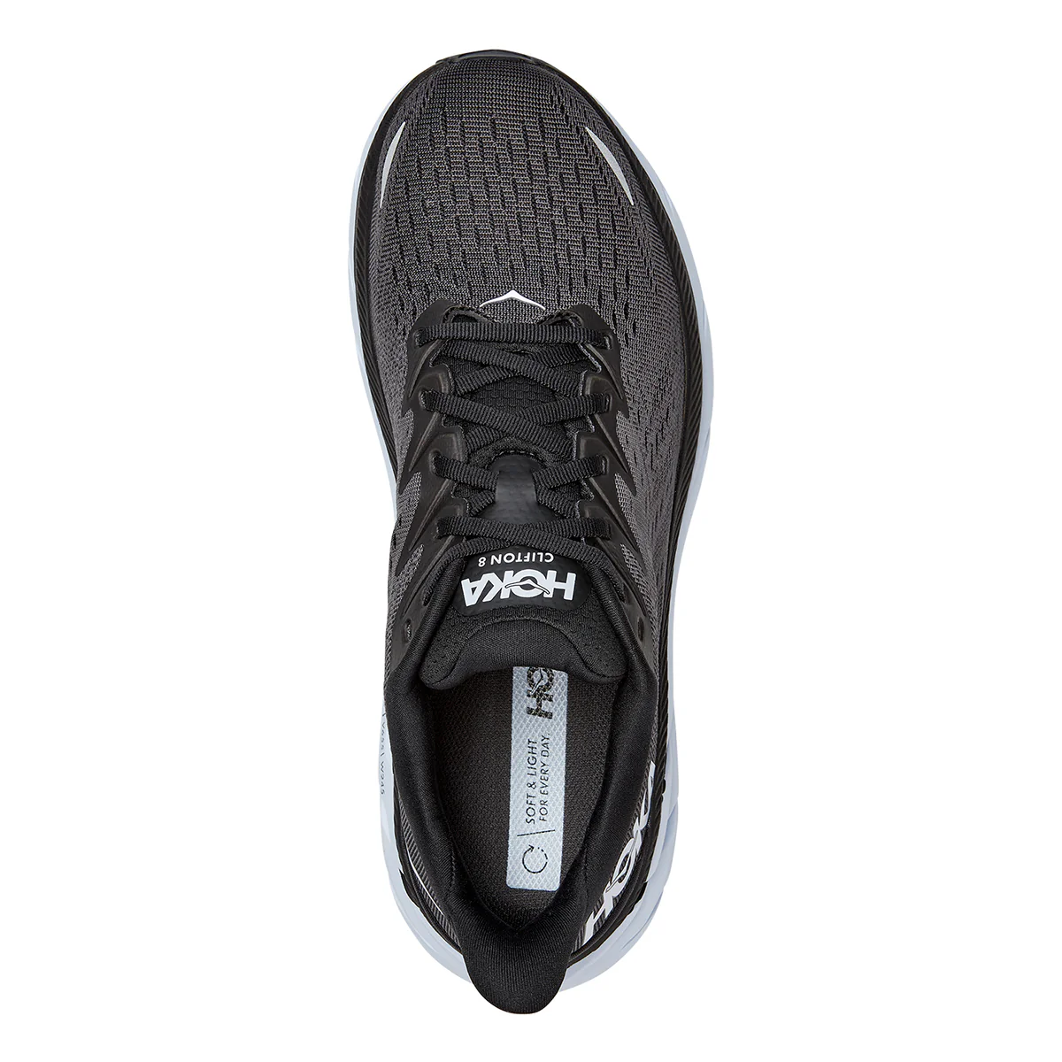 Hoka Clifton 8 - Black - White - Image 3