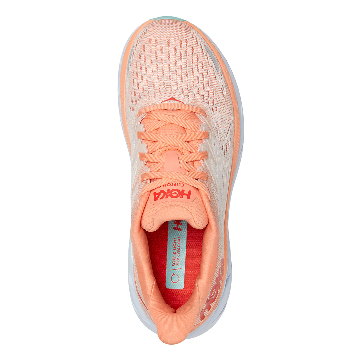 Hoka Clifton 8 - Cantaloupe - Silver Peony - Image 3