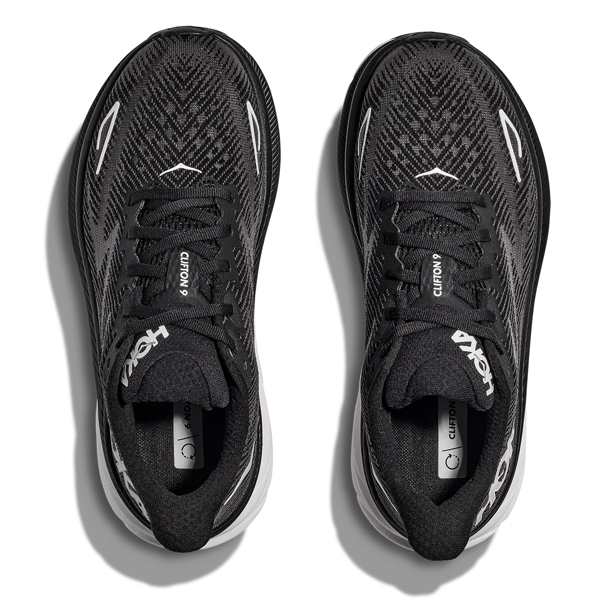 Hoka Clifton 9 - Black - White - Image 3