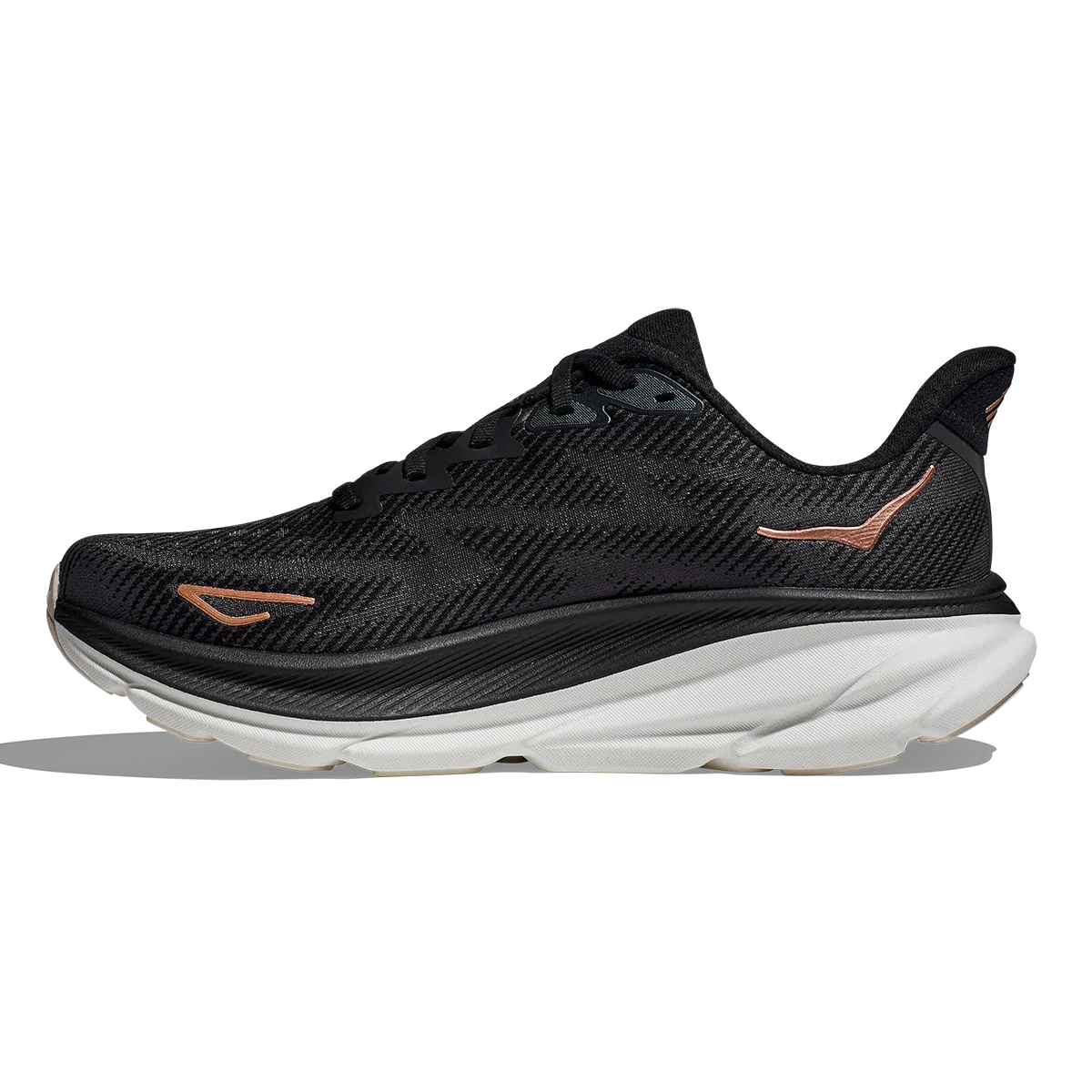 Hoka Clifton 9 - Black - Rose Gold - Image 2