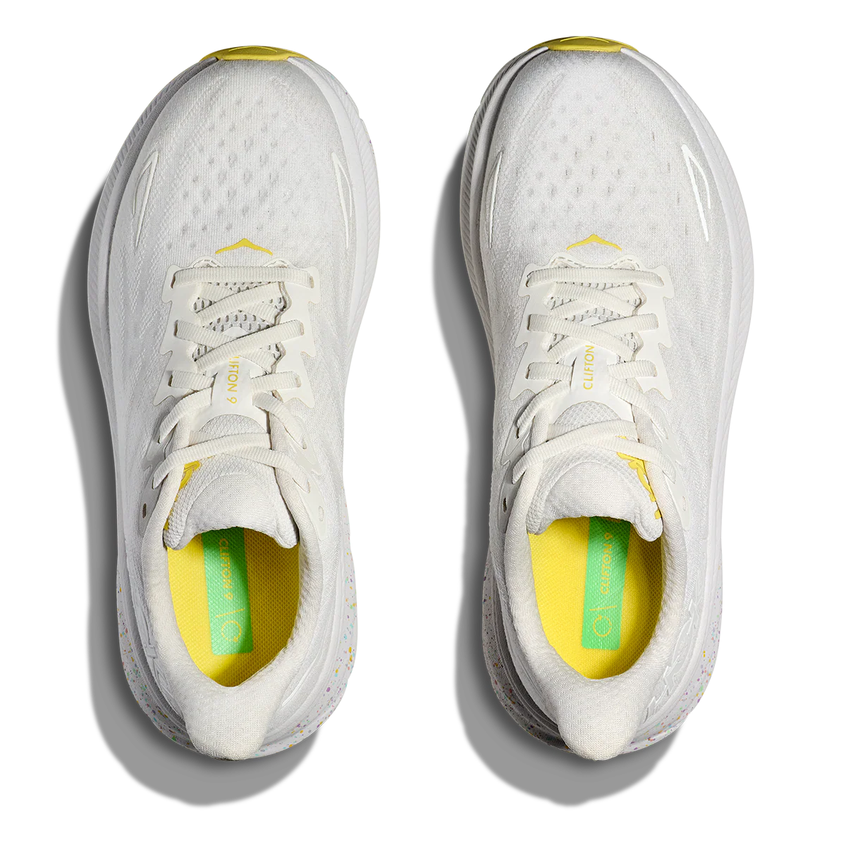Hoka Clifton 9 - White - Lemonade - Image 3