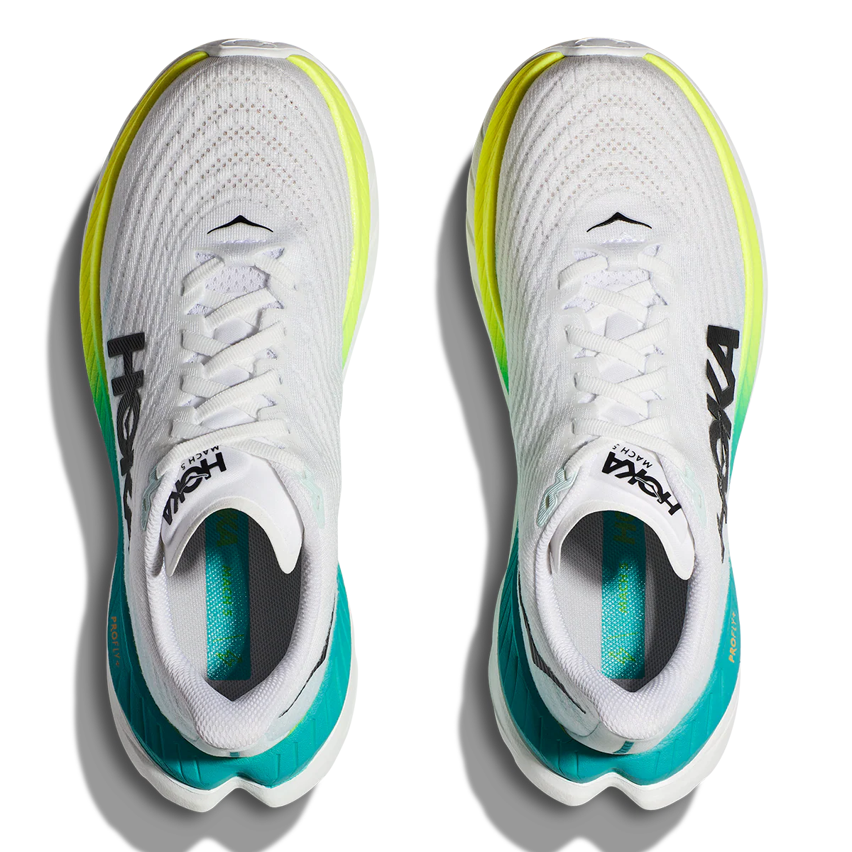 Hoka Mach 5 - White - Blue Glass - Image 3