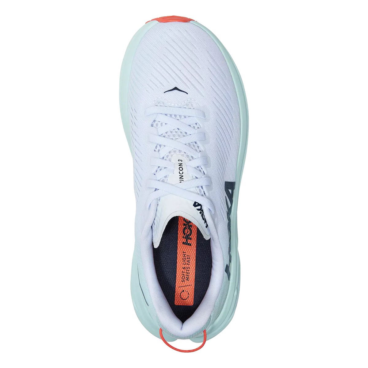Hoka Rincon 3 - White - Blue Glass - Image 3