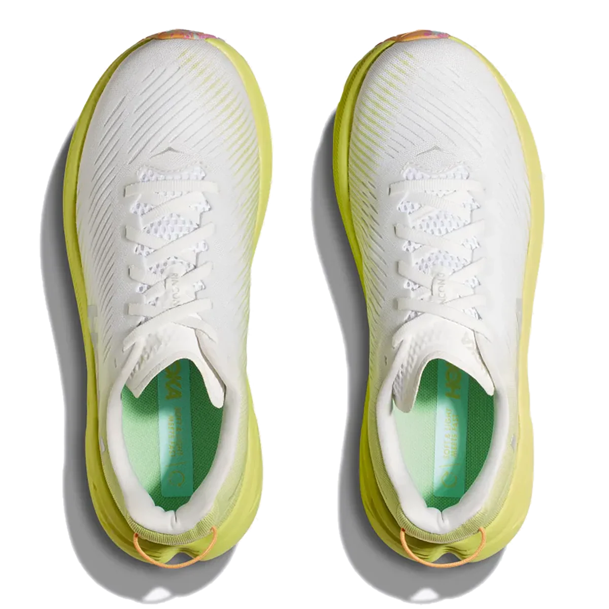 Hoka Rincon 3 - White - Citrus Glow - Image 3