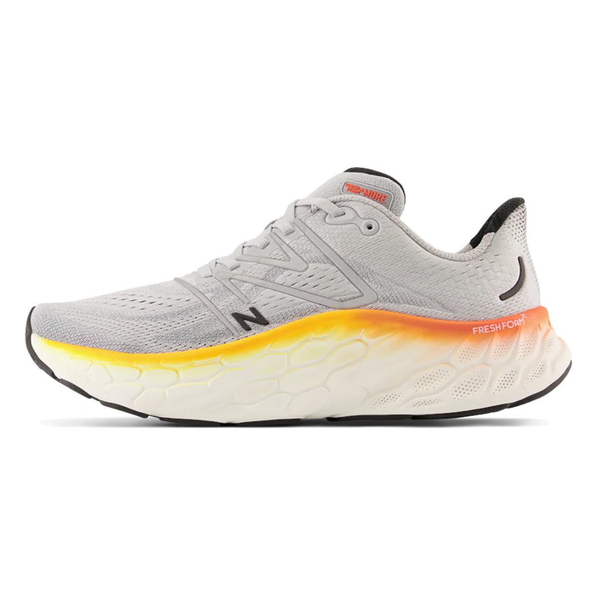 New Balance Fresh Foam X More V4 - Aluminum Grey - Neon Dragonfly - Hot Marigold - Image 2
