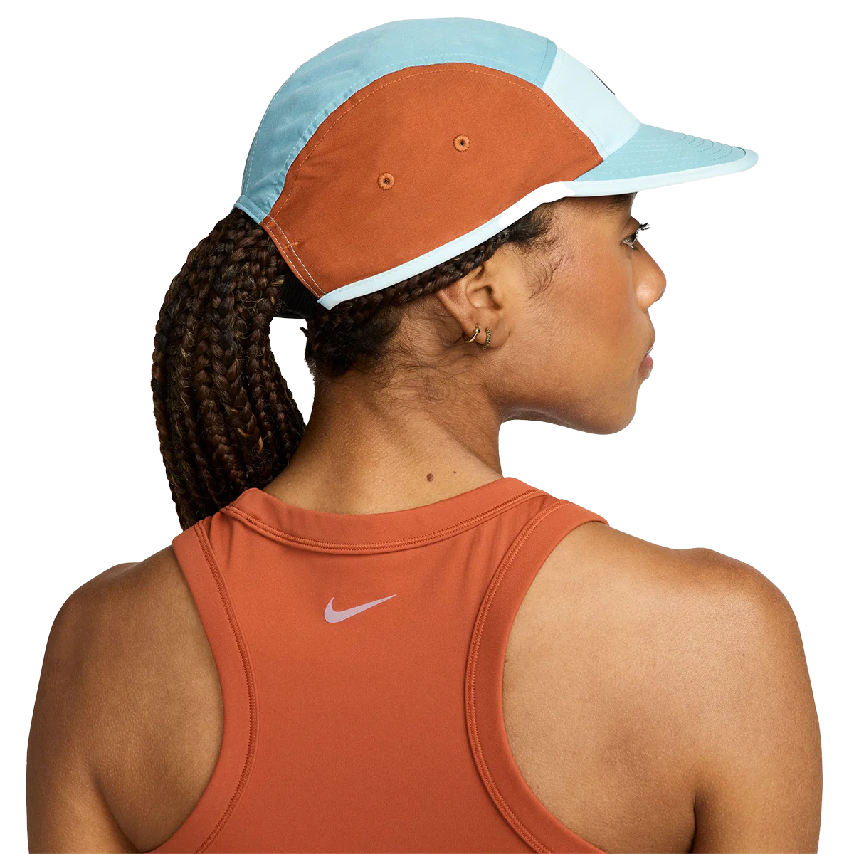 Nike Dri FIT Fly Hat Brown Blue Unisex - Image 4
